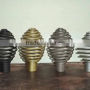 Iron Spiral Curtain Rod End & Finials thumbnail-2