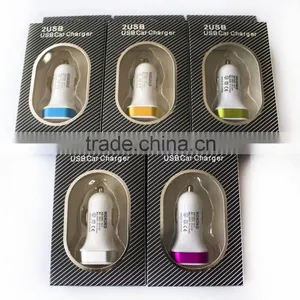 2.1A/1A Aluminium Alloy One to Two Car Charger for Apple Iphone/Ipad and Android Phone/Tablet thumbnail-6
