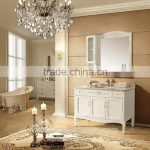 Modern High Quality Hotel Bathroom Cabinets Furniture in White WTS843 thumbnail-1