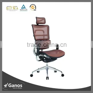 BIFMA Standard High Back Lumbar Support Office Chair With Footrest for Manager thumbnail-3
