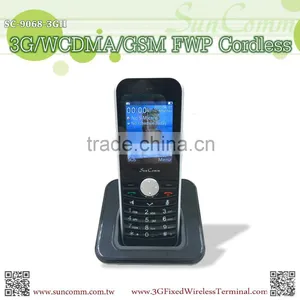 FCC SC-397-GH3G 3G WCDMA GSM Fixed Wireless Phone Cordless With Bluetooth, Color TFT LCD 2.4", Dock Power Charger thumbnail-1