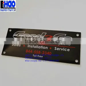 Metal Self Adhesive Label Plate,gradient Logo Printing Metal Aluminum Nameplate With Screw Holes thumbnail-1
