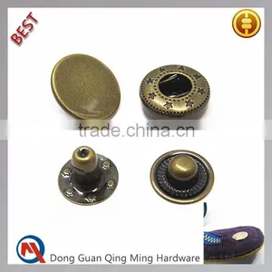 15mm Antique Brass Metal Snap Fasteners For Leather thumbnail-1
