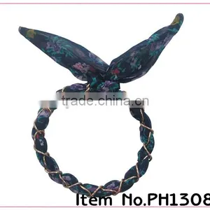 2014 Hot Sale Decorative Rabbit Ear Hair Scrunchies for Girls thumbnail-1
