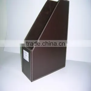 2013 Hot Sale Foldalbe Rectangular Leather Paper Storage Box thumbnail-3