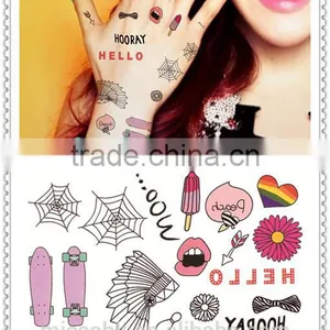 2016 Non-toxic Body Art Custom Flash Temporary Tattoo Sticker thumbnail-2