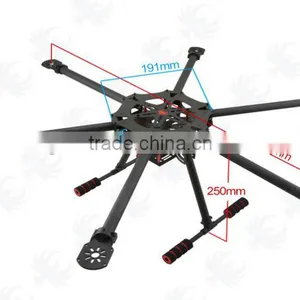 Hexa-rotor Copter Carbon Fiber Frame Foldable, FPV Hexacopter Multicopter RC Flight Model Aerial Photography thumbnail-1