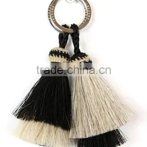100% No Hurt Horse Tail Hair Tassel for Sale Woven Horsehair Dip Dye Horse Hair Tassel thumbnail-3