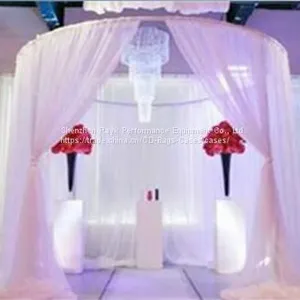 Rk Luxury Round Red Pipe and Drape for Western Wedding Decorations Factory Price thumbnail-1