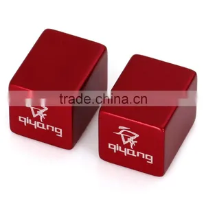 2pcs Cycling Bicycle Accessory Aluminum Alloy Material Square Shaped Bike Tyre Air Valve Cap for MTB Road Bike thumbnail-1