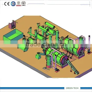 Twin Style Waste Plastic and Tire Recycling Machines Getting Pyrolysis Oil 20ton per Day thumbnail-1
