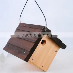 FSCHandmade Eco-friendly Small Wood Wren Traditional Hanging Bird House thumbnail-1