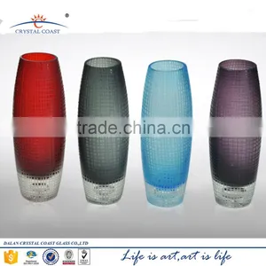 Mini Round Mouth Blown Mosaic Glass Vase Factory for Florist thumbnail-1