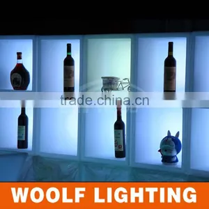 Rechargeable Waterproof Plastic LED Square Ice Bucket for Pub thumbnail-2