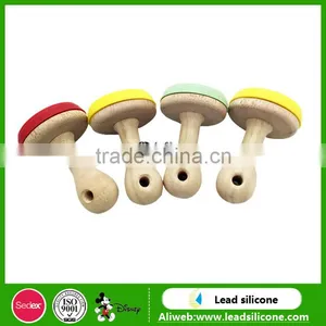 3D Custom Funny Printed Silicone Cookie Stamp With Wooden Handle thumbnail-2