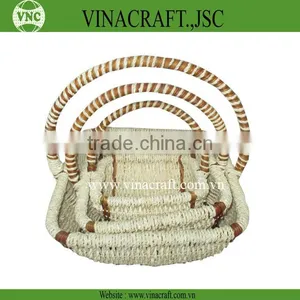 Handmade Palm Leaf Basket for Picnic thumbnail-1