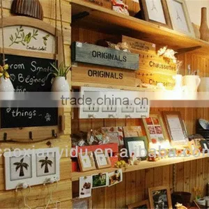 Wholesale in Stock Chalkboard Blackboard With Three Hooks Hotel Decor Message Board Writing Board Wooden Frame With Embroidery thumbnail-2