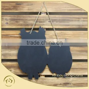 Double Owls Shaped Children Blackboard for Home Wall Mounted Decoration thumbnail-1