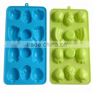 2014 Fruit Design Lfgb Food Safety Factory 12 Holes Silicone Ice Tray thumbnail-1