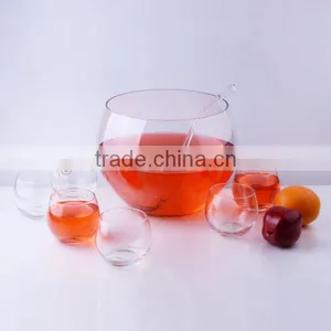 2015 Fashion Clear Glass Punch Bowl/7pc Set Punch Bowl Set/punch Bowl With Cup thumbnail-3