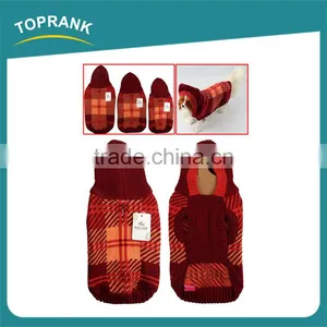 Wholesale Pet Apparel Classical Grid Patterned Dog Clothes Winter With Hat thumbnail-1