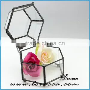 Home Decor Round Glass Flower Box , Glass Plant Terrarium Wholesale thumbnail-3