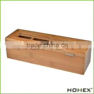Home Newest Bamboo Tea Bag Box Wood Tea Storage Tin Box/Homex_Factory thumbnail-1