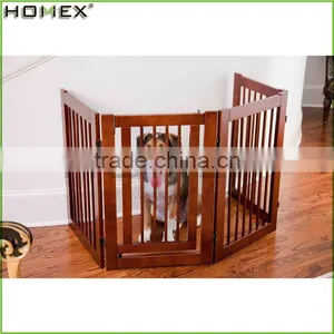 Wood Walk Through Dog Gate Extendable Pet Fence Homex_BSCI Factory thumbnail-1
