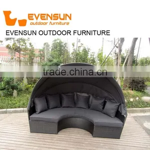 Hot Sale Beach Double Sun Lounger With Waterproof Cushion Sunbed Set thumbnail-2