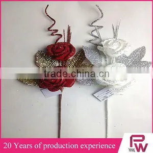Household Items Made China Artificial Glitter Rose Flowers thumbnail-1