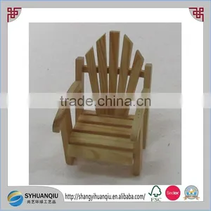 Plain Wooden Christmas Doll or Bear Chair w/ Santa and Deer thumbnail-1