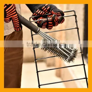 Professional Indoor Outdoor Kitchen Gloves,Premium Insulated & Silicone Lined Aramid Fiber Fire Proof Gloves thumbnail-3