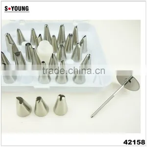 42158 Stainless Steel Cake Decorating Tips/Mouth for Pastry Bag/Fondant Tools thumbnail-1