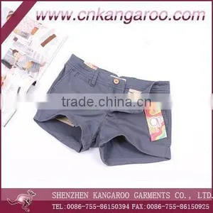 Ladies' 100% Cotton Twill Washed Hot Casual Short thumbnail-1