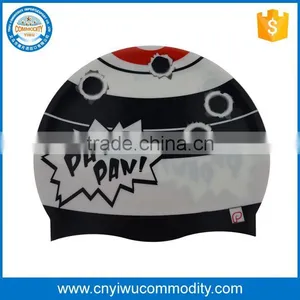 2016 Promotional Vintage Adults Kids Black Silicone Swim Caps thumbnail-1