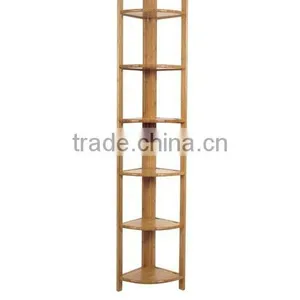 6 Tiers Cheap Hot Selling Bamboo Triangle Display Shelf thumbnail-1