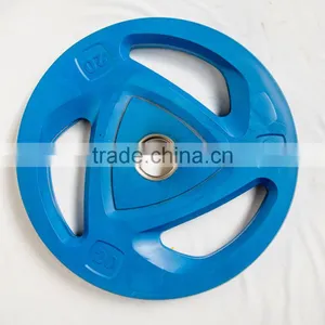 3 Holes Commercial Rubber Bumper Plates Weight Plate thumbnail-3