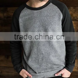 Jersey Baseball Classic Unisex Eco Fleece Ribbed Neckline Raglan Sleeve Baseball Sweater Mens Crewneck Sweatshirt thumbnail-5
