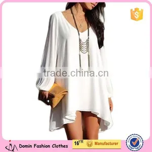 Womens Off Shoulder V-neck A-line Mini Strapless Loose Casual Dress thumbnail-1