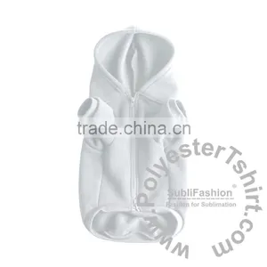 Cute Fleece Fabric Dog Hoodies With Zipper & Pocket Handmade Pet Puppy Sweater New Coat Apparel For Small Dog thumbnail-5