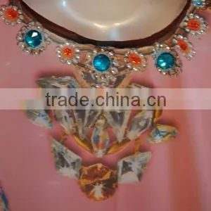 Georgette Print Embellished Kaftan CAFTAN Tunic Poncho Blouse thumbnail-2