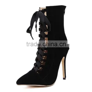 Zm11651a 2017 New Arrivals Fashion High Heel Boots for Women Bandage Shoes thumbnail-1