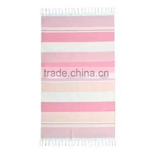 Stripe 100% Cotton Beach Towel With Tassel Made in China thumbnail-3