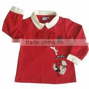 Girl's T-shirt, Made of 95% Cotton and 5% Elastane thumbnail-1
