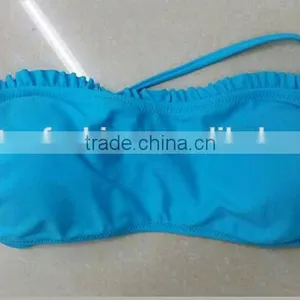 Hot Sale Summer Chevron Swim Ruffle Bandeau Top thumbnail-3