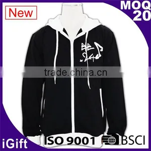 High Quality Lighter Zipper up Dri Fit Breathable Removable Hood Hoodies thumbnail-1