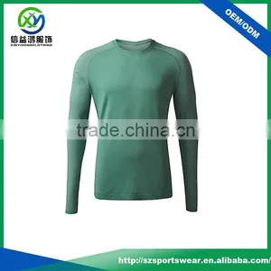 2017 Latest Design Mens Long Sleeve Dry Fit Anti-UV Gym t Shirt / Fishing Shirt / Compression Shirt thumbnail-1