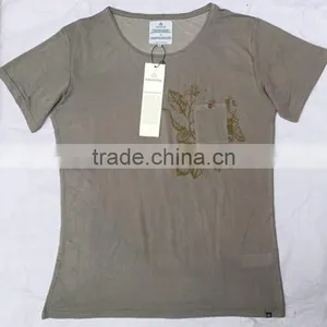 Fashion Men Grey Printed Pocket Cotton T Shirts thumbnail-1