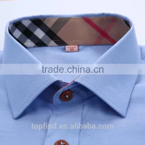 Wholesale OEM Supply High Fashion Colorful 100% Cotton Special Collar Oxford Shirt for Man thumbnail-4