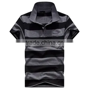 European and American Leisure Lapel Stripes Men's Shirt Collar thumbnail-6